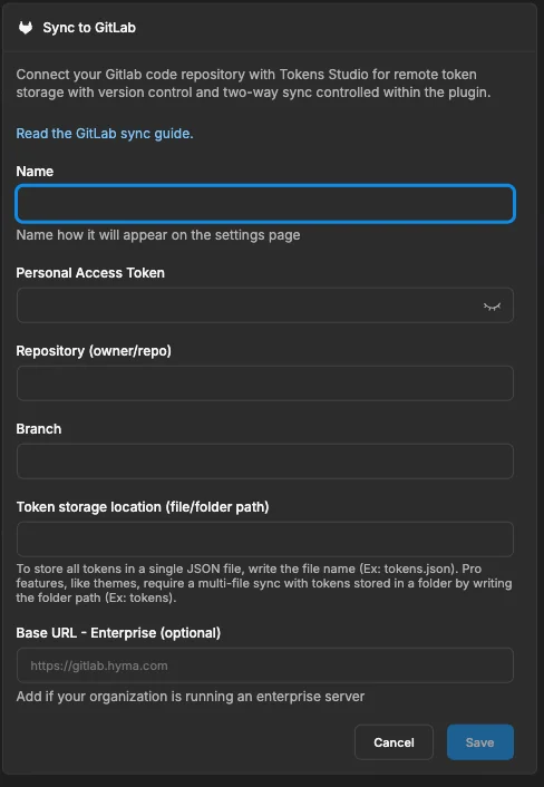 Tokens Studio 的 GitLab Sync 設定